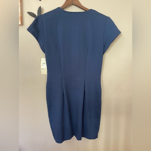La Belle Vintage Button Down Navy Dress NWT - Picture 2 of 8